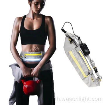ใหม่ Waterproof Type-C rechargeable LED LED Bag Pack Pack Pack Outdoor Sports Belt Bag Night คำเตือนที่มองเห็นได้ Fanny Pack Light
